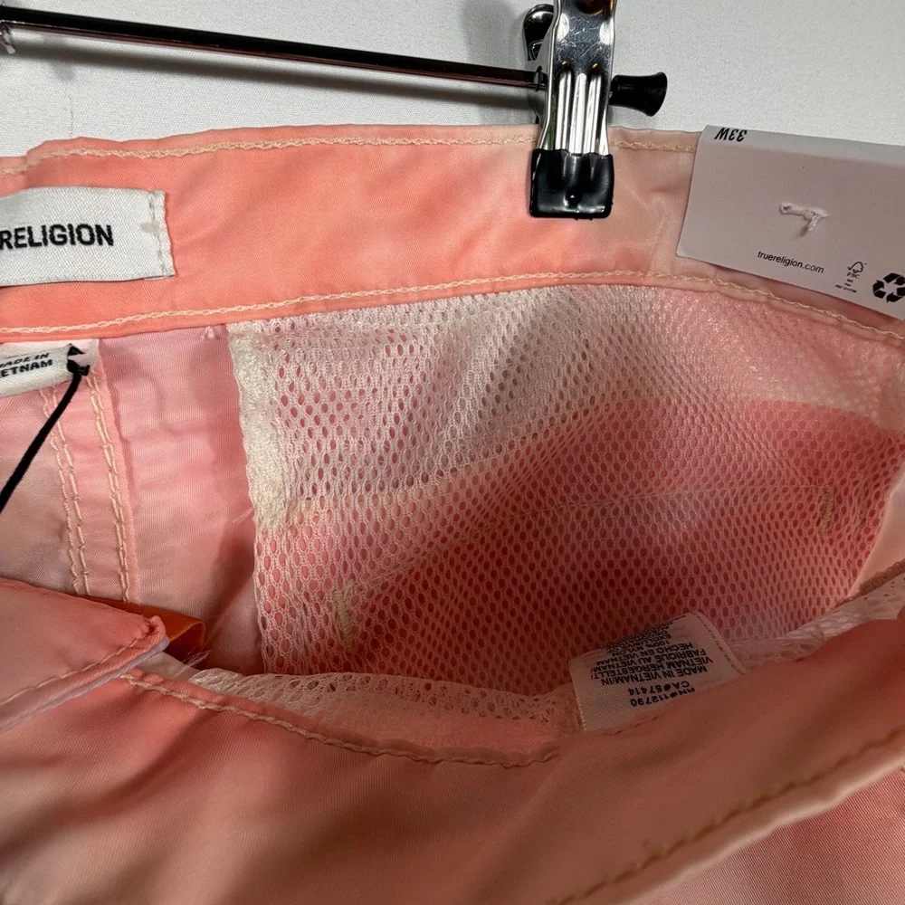 True Religion Pink Tie-Dye Board Shorts Size 33